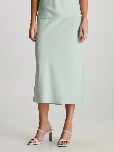 Jupe slim mi-longue en crêpe - CALVIN KLEIN