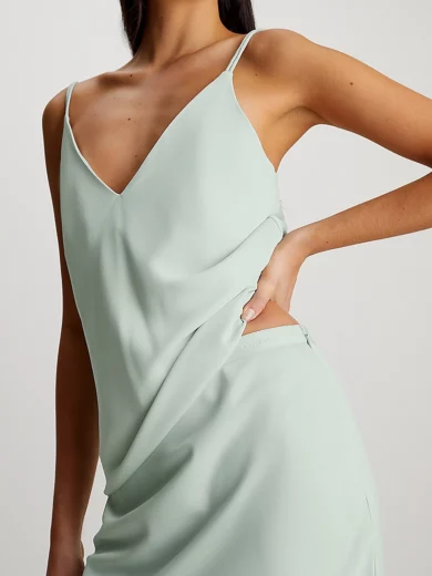 Jupe slim mi-longue en crêpe - CALVIN KLEIN