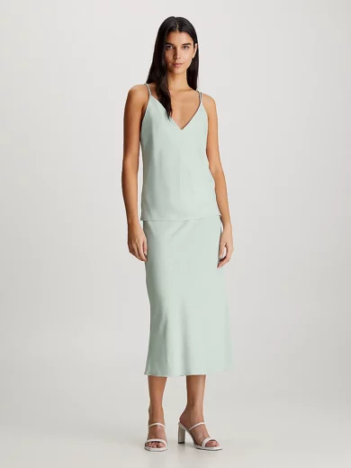 Jupe slim mi-longue en crêpe - CALVIN KLEIN