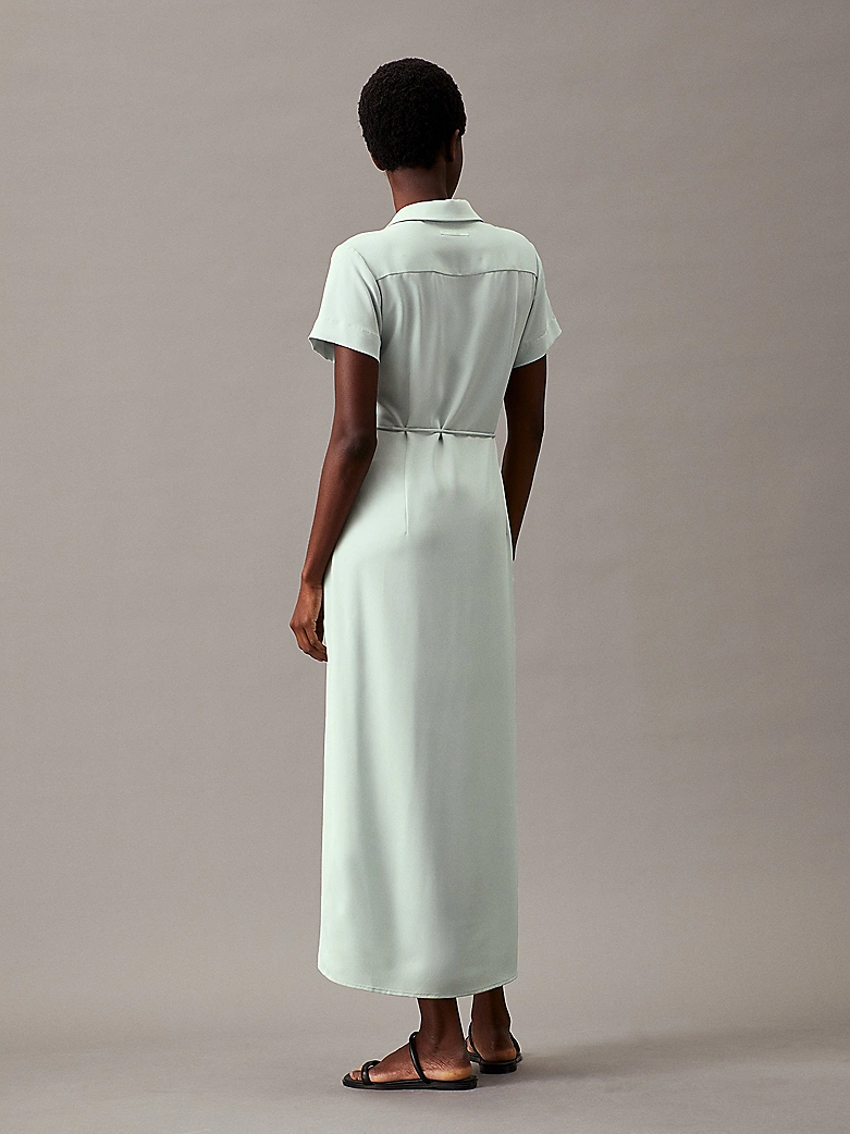 Robe-chemise relaxed en crêpe - CALVIN KLEIN
