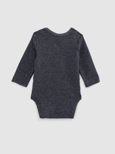Body gris chiné visuel roses bébé - IKKS