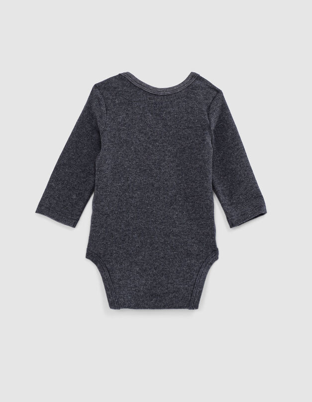 Body gris chiné visuel roses bébé - IKKS