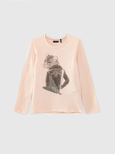Tee-shirt manche longue léopard - IKKS