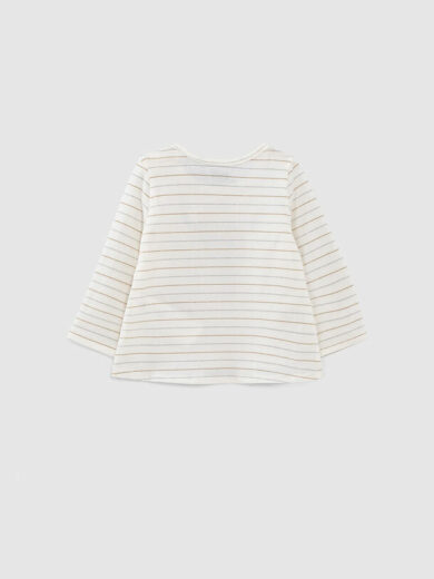 Tee-shirt blanc cassé visuel crâne de vache bébé fille - IKKS