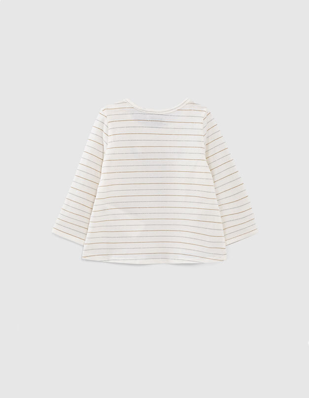 Tee-shirt blanc cassé visuel crâne de vache bébé fille - IKKS