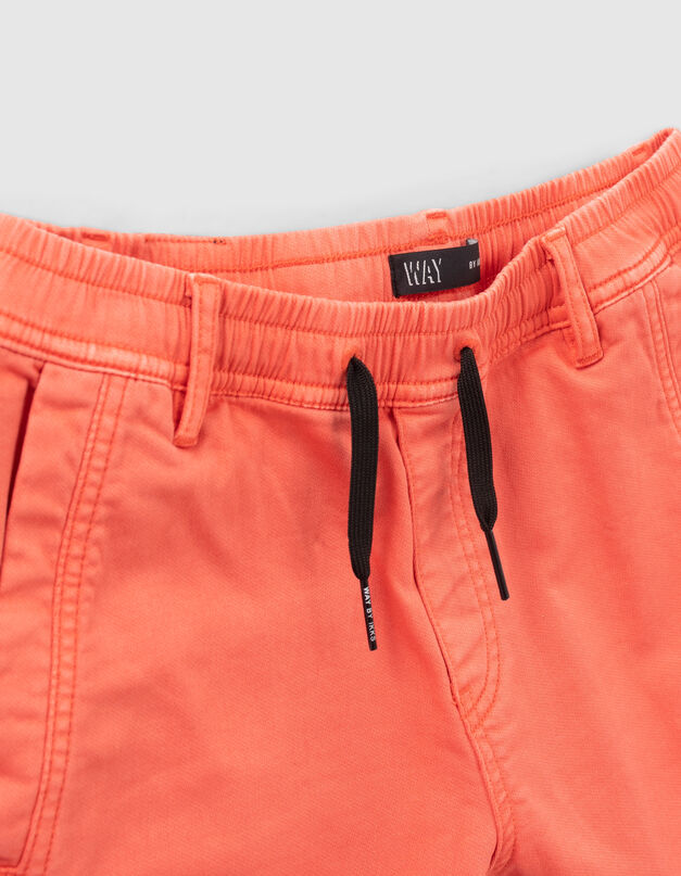 Bermuda orange foncé taille élastiquée - IKKS