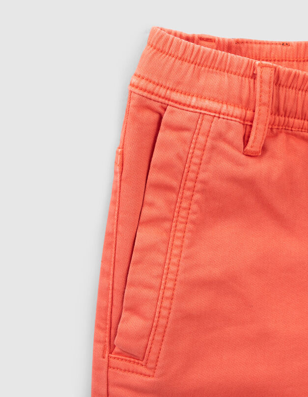Bermuda orange foncé taille élastiquée - IKKS