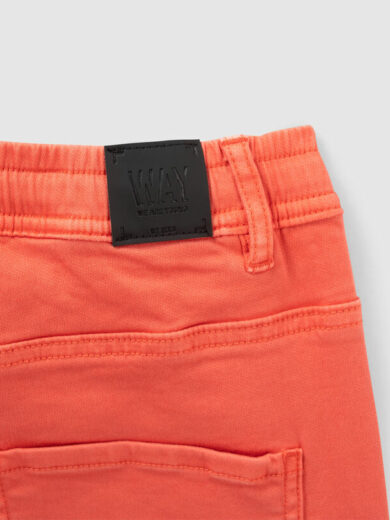 Bermuda orange foncé taille élastiquée - IKKS