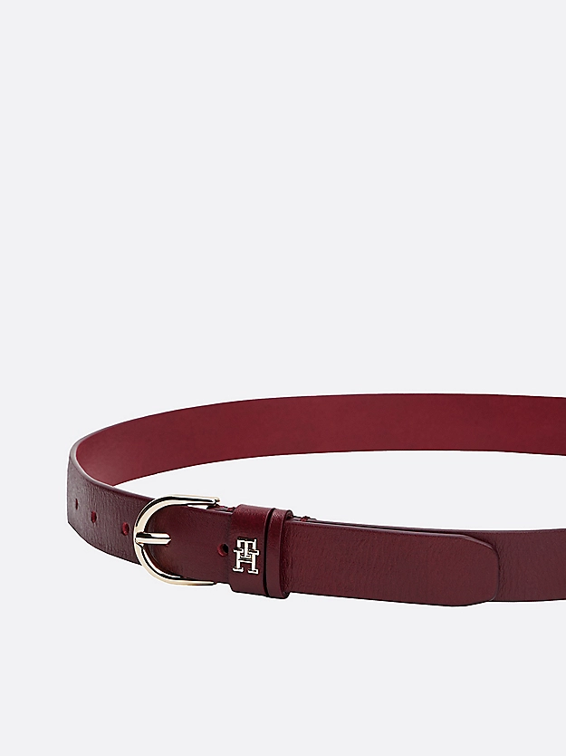Ceinture Essential en cuir à monogramme TH - TOMMY HILFIGER