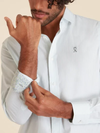 Chemise Regular à Fines Rayures - VICOMTE A.