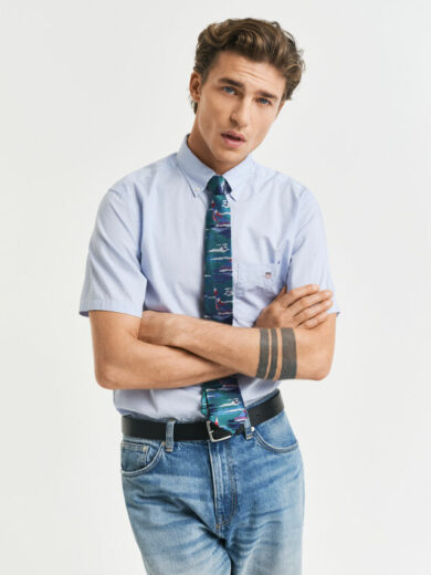 Chemise coupe regular à manches courtes en popeline - GANT
