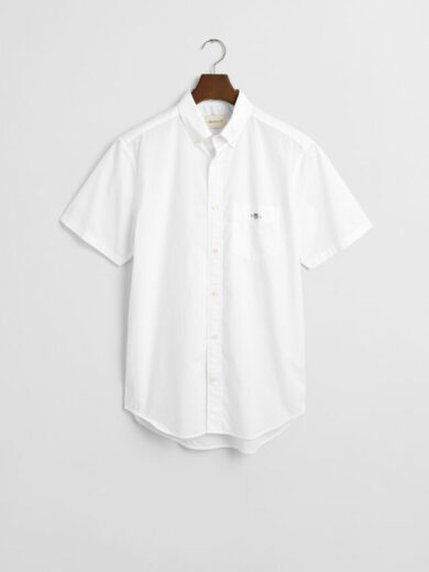 Chemise coupe regular à manches courtes en popeline - GANT