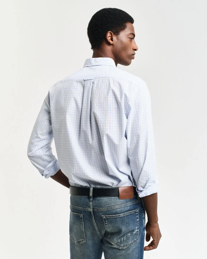 Chemise coupe regular en popeline à carreaux vichy - GANT