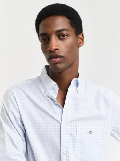 Chemise coupe regular en popeline à carreaux vichy - GANT