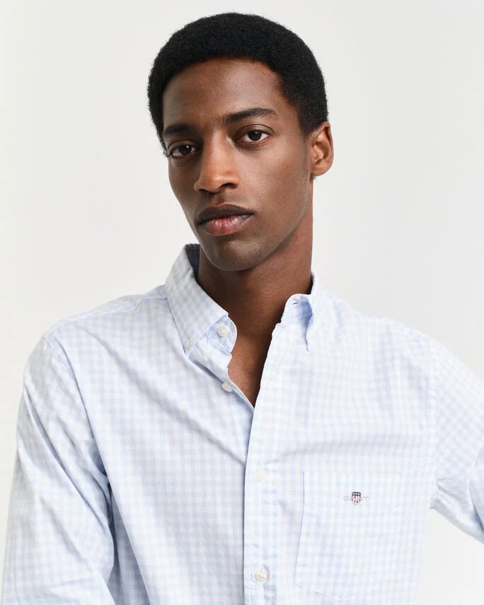 Chemise coupe regular en popeline à carreaux vichy - GANT