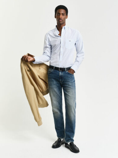 Chemise coupe regular en popeline à carreaux vichy - GANT