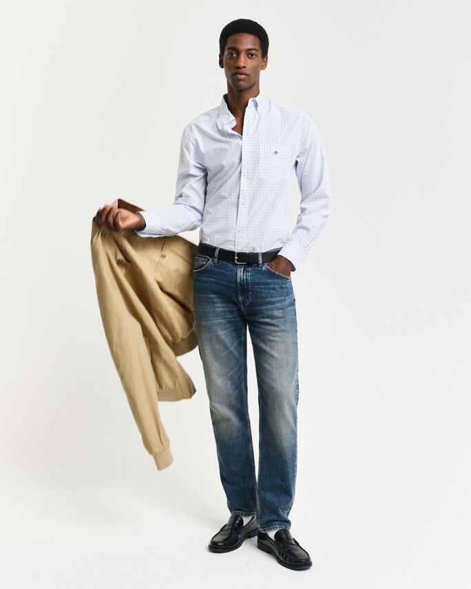 Chemise coupe regular en popeline à carreaux vichy - GANT