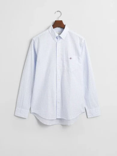 Chemise coupe regular en popeline à carreaux vichy - GANT