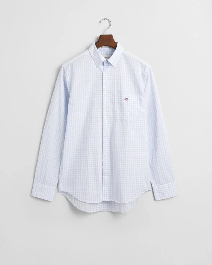 Chemise coupe regular en popeline à carreaux vichy - GANT
