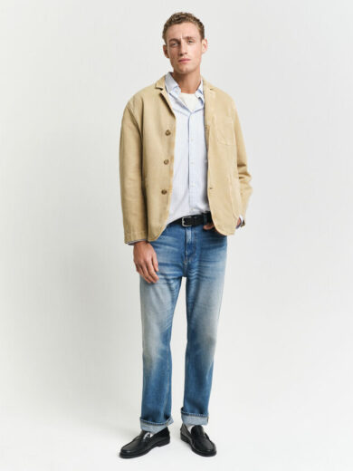 Chemise coupe regular en popeline à rayures classique - GANT