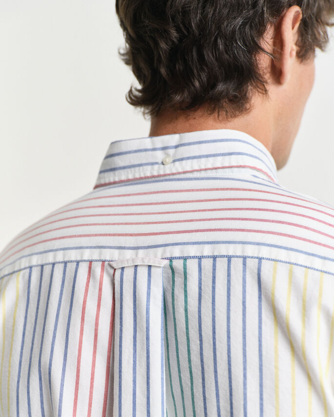 Chemise regular fit en coton Oxford à rayures multicolores - GANT
