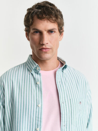 Chemise regular fit en coton Oxford classique à rayures - GANT