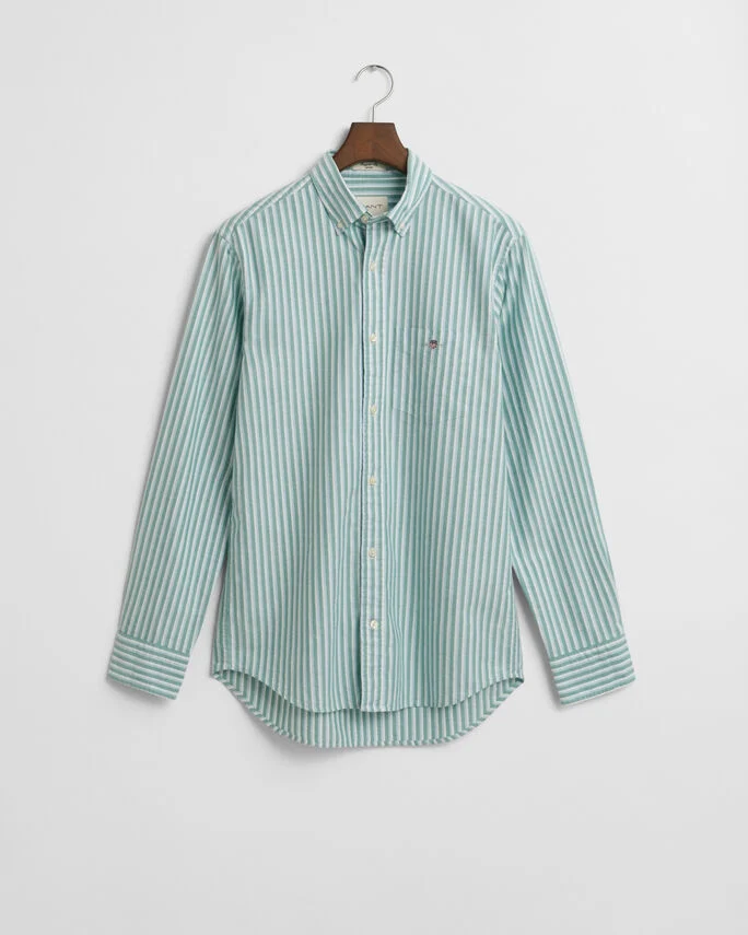 Chemise regular fit en coton Oxford classique à rayures - GANT