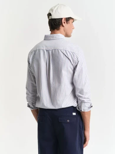 Chemise regular fit en coton Oxford classique à rayures - GANT