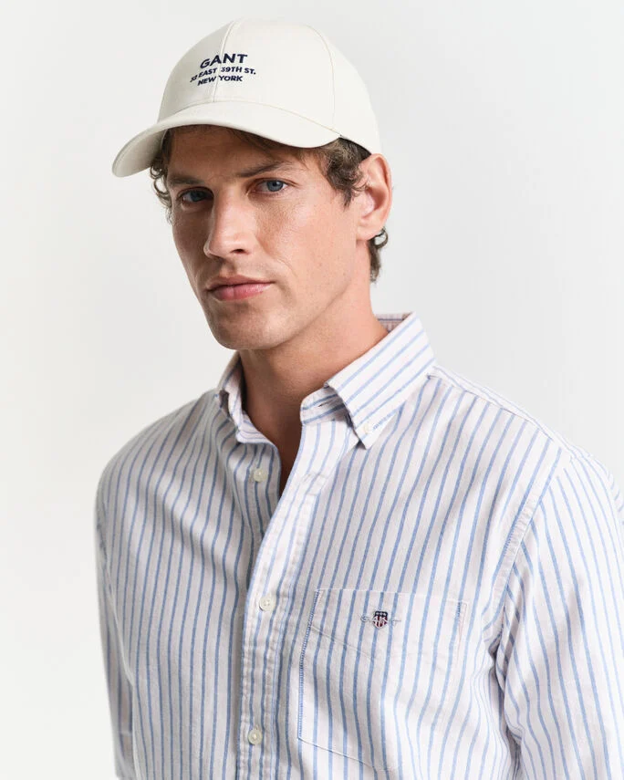 Chemise regular fit en coton Oxford classique à rayures - GANT