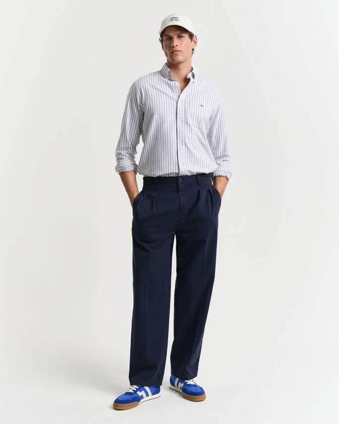 Chemise regular fit en coton Oxford classique à rayures - GANT