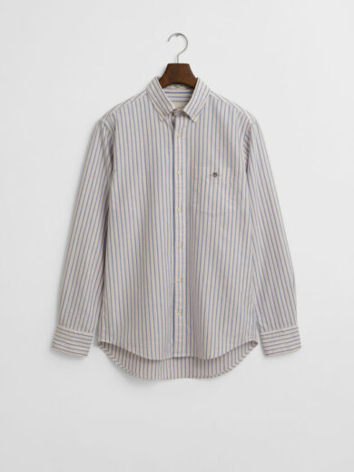 Chemise regular fit en coton Oxford classique à rayures - GANT