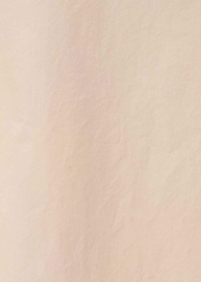 Jupe midi beige en popeline de coton - HUMILITY