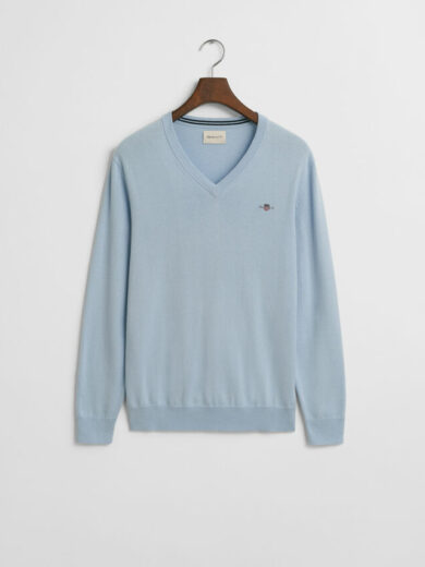Pull col V en coton classique - GANT