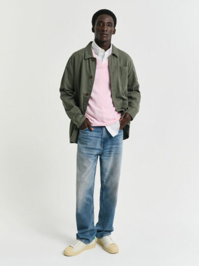 Pull col V en coton classique - GANT