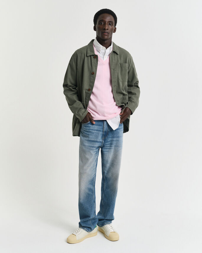 Pull col V en coton classique - GANT