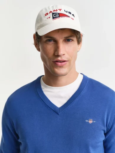 Pull col V en coton classique - GANT