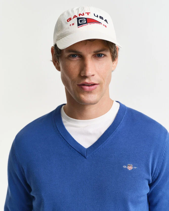 Pull col V en coton classique - GANT