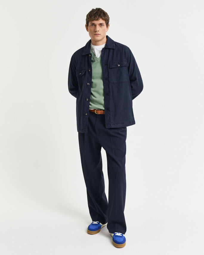 Pull col V en coton classique - GANT