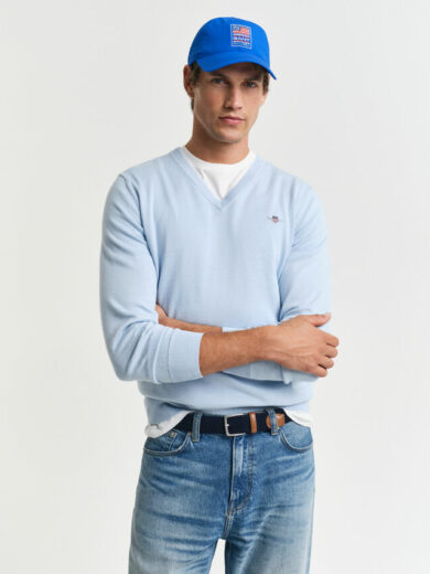 Pull col V en coton classique - GANT