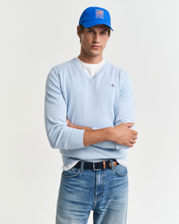 Pull col V en coton classique - GANT