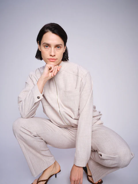 Veste beige à fermeture zippé - MOS MOSH