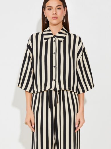Blouse boutonnée à rayures - SUNCOO
