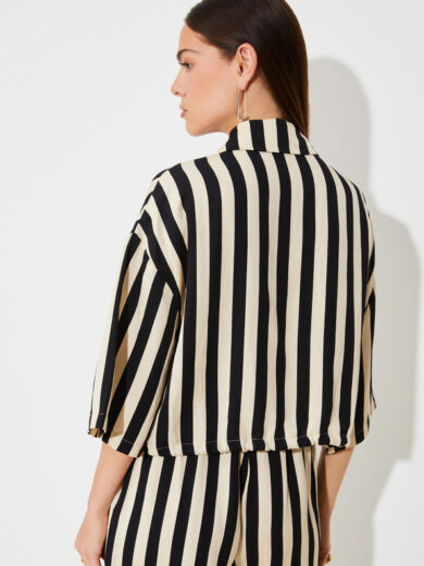 Blouse boutonnée à rayures - SUNCOO