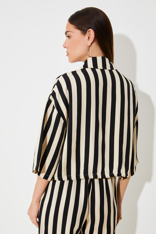 Blouse boutonnée à rayures - SUNCOO