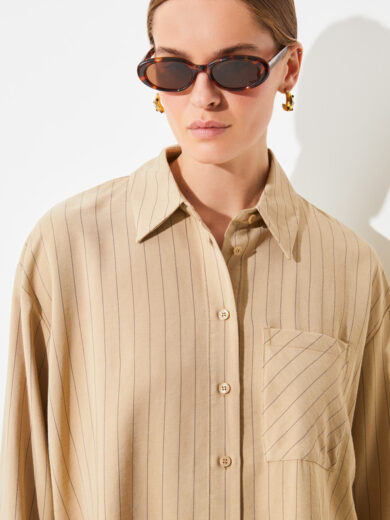 Blouse courte à rayures - SUNCOO