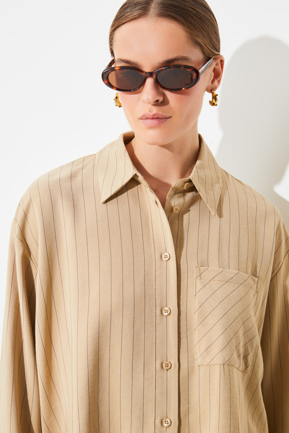 Blouse courte à rayures - SUNCOO