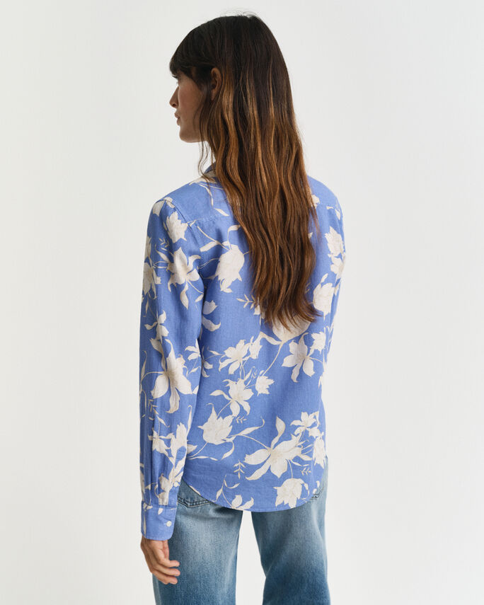Chemise coupe regular en lin avec imprimé floral - GANT
