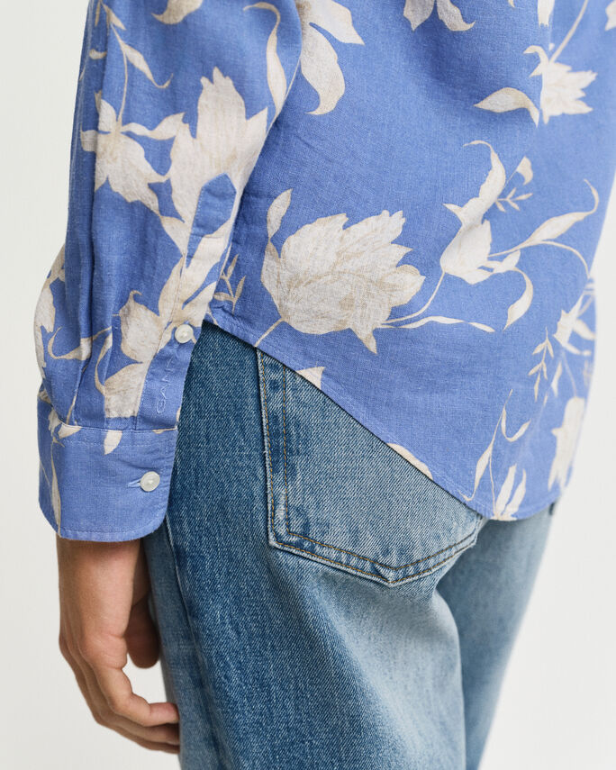 Chemise coupe regular en lin avec imprimé floral - GANT