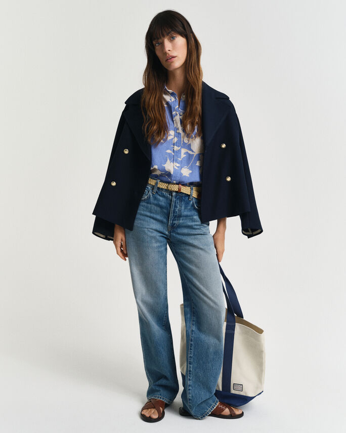 Chemise coupe regular en lin avec imprimé floral - GANT