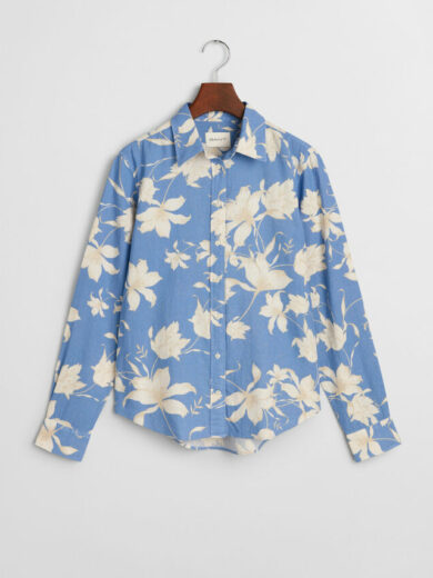 Chemise coupe regular en lin avec imprimé floral - GANT